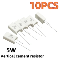 5W Vertical cement resistance 10R/15/22/4/30/33/47/51/100/330/470 ohms 1K10K47K