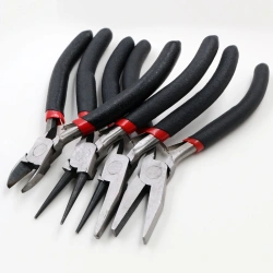 Stainless Steel Needle Nose Pliers Hand Tool Black 12.5cm