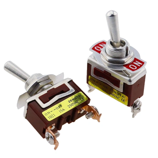 1021 1221 1321 15A/250V 6 pin Waterproof Switch Cap On-Off-On ON-OFF Miniature Toggle Switches Brown