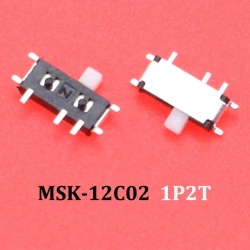 Slide Switch Micro-Power Toggle Switch Single and Double-row Direct-inserted Horizontal Sliding 2/3 Gear 1P2T 2P2T 1T3P 2P4T