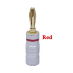 Banana Connector Plug Jack Gold Plated Musical Sound Audio Speaker 4MM Banana Plugs For Audio Video Speaker Terminal