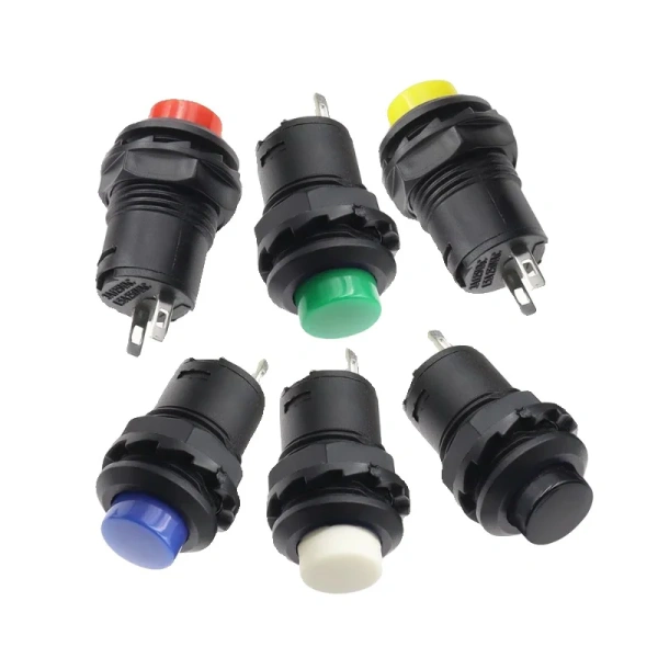 12MM Round Button Switch With Cable 20CM Self-Locking DS-428/427 Self-Resetting Push Button Switch