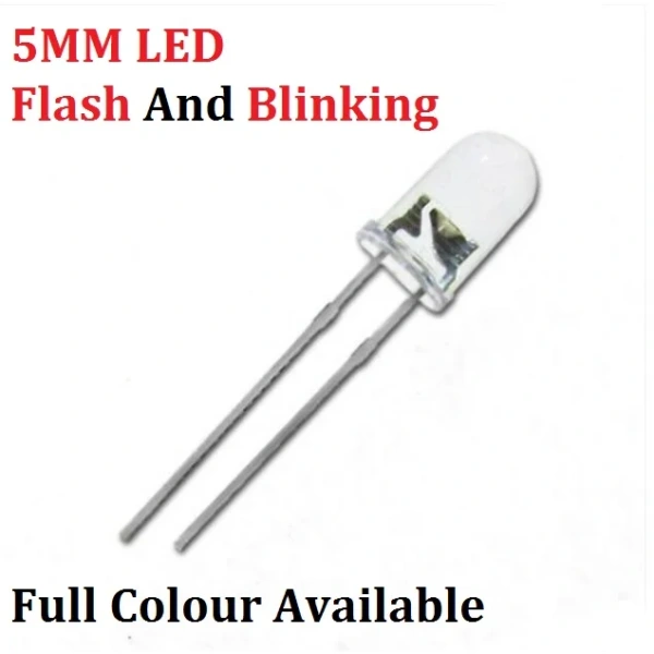 5MM Flash LED Blinking DIP Transparent Cover Red Yellow Green Blue Flashing F5 Bead Light Emitting Diode RGB