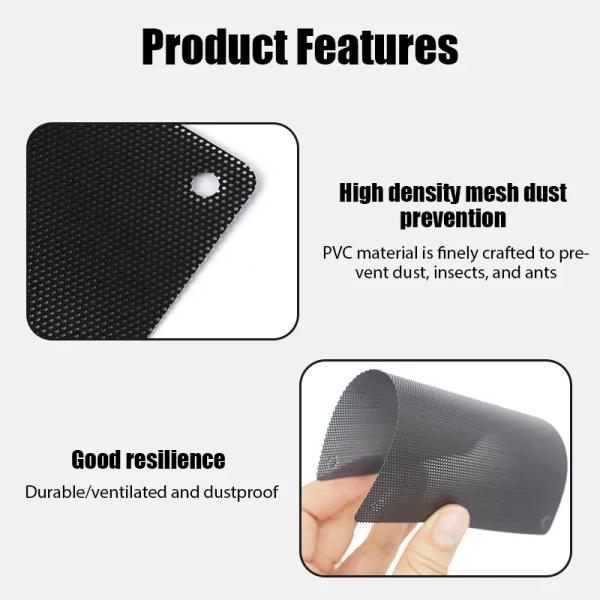 PC Chassis Cooling Dust Mesh PVC Net Guard Fan Cover Dust Filter Network Net Case Dustproof Net Cover for Computer