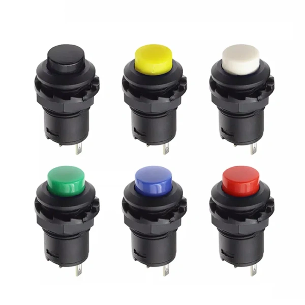 12MM Round Button Switch With Cable 20CM Self-Locking DS-428/427 Self-Resetting Push Button Switch