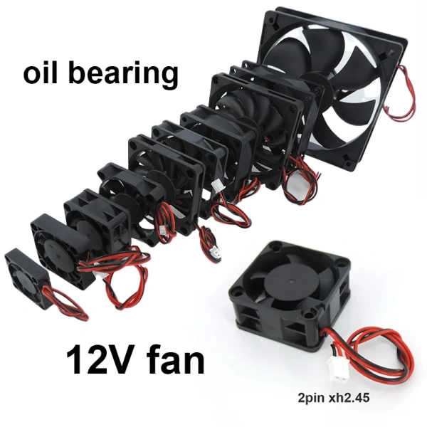 40mm 50mm 6cm 80mm DC 12V 2pin Cooling fan for 3D Printer Computer PC CPU cooler Motor Case Cooling 12cm fan