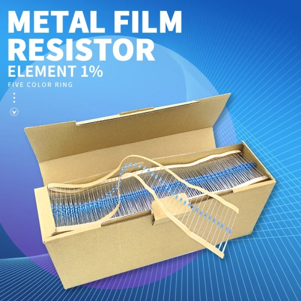 1/4W Resistance 0.1R~2.2M 1% Metal Film Resistor Series 0.25W 1R 10R 47R 100R 220R 470R 1K 2.2K 10K 22K 100K 220K 1M ohm