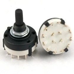 RS26 1 Pole 12 Position/2 Pole 6 Position/3 Pole 4 Position/4 Pole 3 Position Selectable Band Rotary Channel Selector Switch