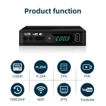 DVB-T2 1080 HD TV Tuner Terrestrial Receiver with Adapter Supports H.264/MPEG4 Decod for Russia/Ukraine/Africa/Indonesia/India