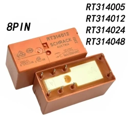 RT314005 RT314012 RT314024 RT314048 16A 250VAC 8PIN 5V 12V 24V 48V Power Relay