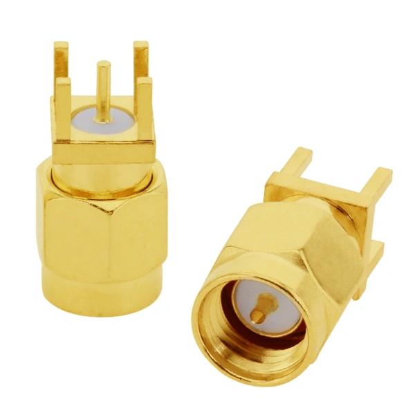 SMA Male/ Female RF Coax Connector PCB 2-Hole Panel Mount Solder Post Wire Terminal Adapter Goldplated Wholesale Price