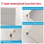 F Series ABS Wire Junction Box Waterproof Electronic Safe Case Plastic Boxes Plastic Organizer IP67 Waterproof Enclosure Box