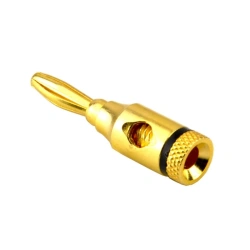 Gold Plated Speaker Banana Plugs Open Screw Type Connector for Speaker Wire Home Theater