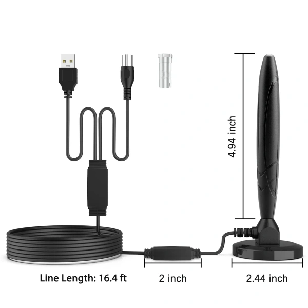 High Performance Indoor Digital HD TV Antenna 5600 Miles Long Range Signal Booster 4K 1080P Amplifier Free View ATSC/DVB-T/ISDB