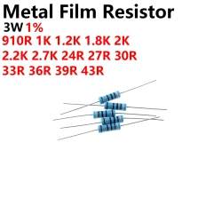 3W Metal Film Resistor 1R 10R 4.7R 3.3R 22R 24R 30R 33R 47R 68R 100R 220R 200R 330R 470R 680R 1K 10K 4.7K K 470K -1M 1%