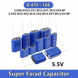 5.5V 0.47F 1.0F 1.5F 2.0F 2.5F 3.5F 5.0F 7.0F 10F 1F 2F 5F 7F farad capacitor combination type Super