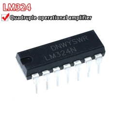 LM324 LM324N four-way operational amplifier DIP-14 in-line 14 pin