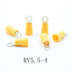 20PCS/lot RV5.5-4/5/6/8/10/12 Yellow Ring insulated terminal suit 4-6mm2 Cable Wire Connector cable Crimp Terminal AWG