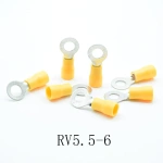 20PCS/lot RV5.5-4/5/6/8/10/12 Yellow Ring insulated terminal suit 4-6mm2 Cable Wire Connector cable Crimp Terminal AWG