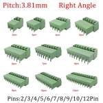 3.81mm 15EDG 2-12Pin PCB Screw Terminal Block Male Female Connector 2EDG Straight Needle/Right Angle Plug-in Header Socket