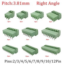 3.81mm 15EDG 2-12Pin PCB Screw Terminal Block Male Female Connector 2EDG Straight Needle/Right Angle Plug-in Header Socket