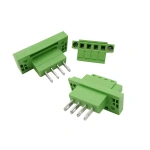 5.08mm Pitch  KF2EDG 2P/3/4/5Pin Through-wall Screw Terminals Block Wire Connector Bulkhead Male Femle Wall Terminals