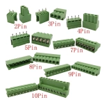 3.96mm Pitch HT3.96 mm Straight Needle 2-10 Pin PCB Screw Wire Terminal Block  300V 10A Plug Pin Socket Cable Connector