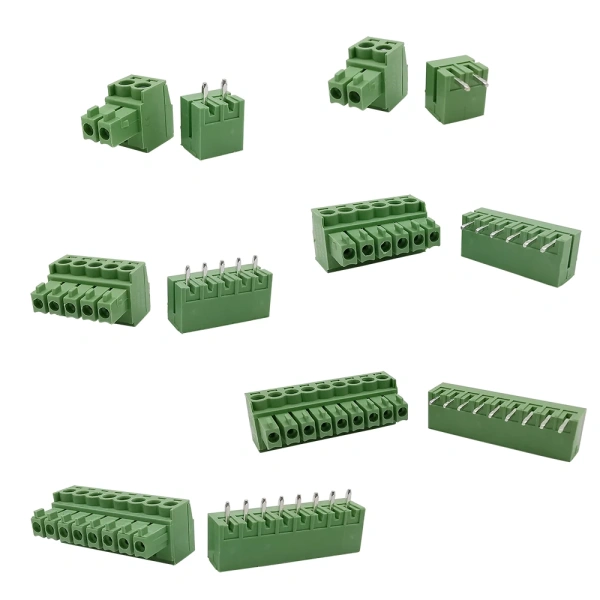 3.5mm Pitch KF2EDG 15EDG 2-12 Pin Pcb Screw Wire Terminal Block Right Angle/Straight Pin Male Plug Female Socket Connector
