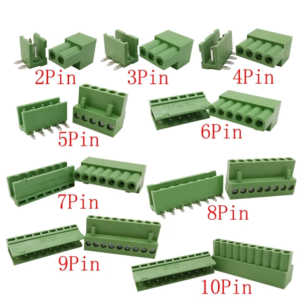 3.96mm Pitch  HT3.96mm Connector 2P 3P 4P 5P 6P 7P 8P 9P 10Pin300V Right Angle Male Female PCB Terminal Blocks Connector