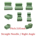 3.81mm 15EDG 2-12Pin PCB Screw Terminal Block Male Female Connector 2EDG Straight Needle/Right Angle Plug-in Header Socket