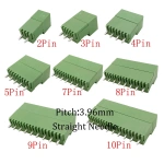 3.96mm Pitch HT3.96 mm Straight Needle 2-10 Pin PCB Screw Wire Terminal Block  300V 10A Plug Pin Socket Cable Connector