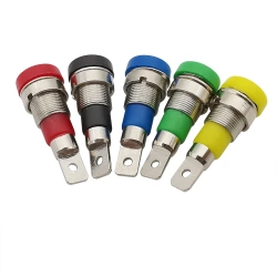 4mm Banana Socket Binding Post Wire Connector 4MM Female Banana Jack Panel Mount Solder Banana Plug Test Probe Adapter