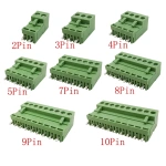 3.96mm Pitch HT3.96 mm Straight Needle 2-10 Pin PCB Screw Wire Terminal Block  300V 10A Plug Pin Socket Cable Connector
