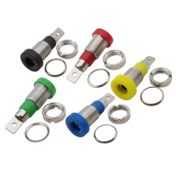 4mm Banana Socket Binding Post Wire Connector 4MM Female Banana Jack Panel Mount Solder Banana Plug Test Probe Adapter