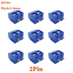 5.0mm  Pitch KF301 2P 3P 4P 5mm Screw Wire Terminal Block KF301-2P KF301-3/4PStraight Pin Spliceable Plug-in PCB Cable Connector