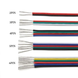 Electrical Wire Cable 2/3/4/5/6 Pins18/20/22AWG Cable Connector Electric Wires For WS2812B RGB RGBW 5050 LED Strip Light