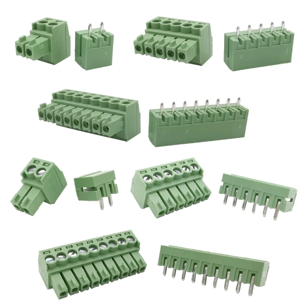 3.5mm Pitch KF2EDG 15EDG 2-12 Pin Pcb Screw Wire Terminal Block Right Angle/Straight Pin Male Plug Female Socket Connector
