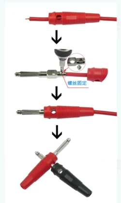 4mm 32A High Current Solderless Screw Side Stackable Banana Plug Connector Copper
