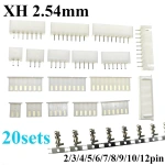 2.54mm XH wire-board 2/3/4/5/6/7/8/9/10/12pin JST Connector Plug Male, Female, Crimps
