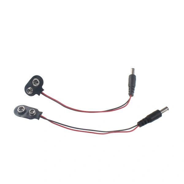 9V Battery Holder with Wire and Plug