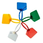 3*120mm Color Nylon Waterproof Label Ties Network Lock Cable Ties Identification Plate Plastic Seal Mark Signs for Wires