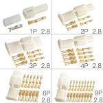 2.8mm pitch 1/2/3/4/6/9 Pin Automotive 2.8 Electrical wire Connector Male Female cable terminal plug Kits Motorcycle ebike car