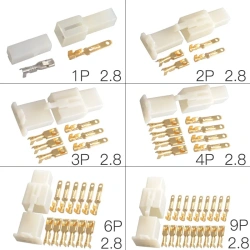 2.8mm pitch 1/2/3/4/6/9 Pin Automotive 2.8 Electrical wire Connector Male Female cable terminal plug Kits Motorcycle ebike car