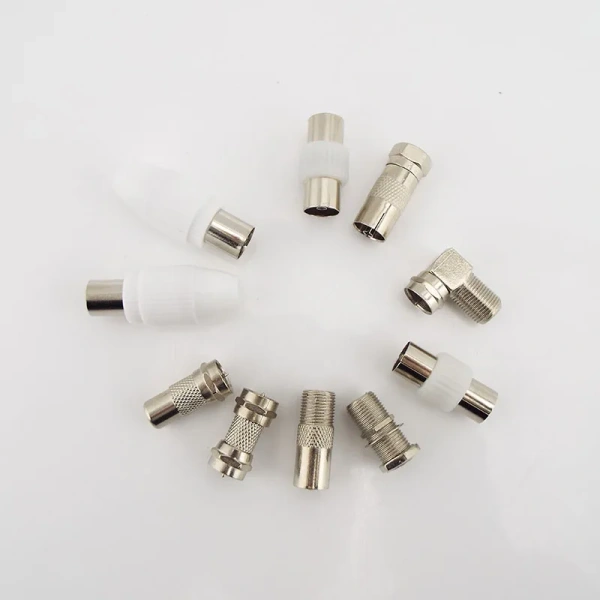 TV RF F Type female Male Plug Adapter Connector Socket to RF Coax F Male female Terminal Converter video For Aerial CCTV P1