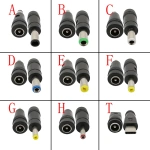 DC Connectors 5.5x2.1mm Female to 5.5x2.5 5.5x1.7 6.0x4.4 6.3x3.0 4.8x1.7 4.0x1.7 3.5x1.35mm Male Laptop Power Plug Adapter