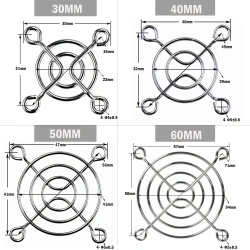 Cooling Case Fan Computer Fan Grill Metal Wire Finger Guard 30/40/50/60/70/80/90/120/135/140/150/170/200mm Metal fan Grill
