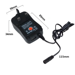 30W Universal AC UK Plug in Power Adapter 3v 4.5v 5v 6v 7.5v 9v 12v charger with 6 pieces connection tip power supply