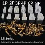 2.8mm pitch 1/2/3/4/6/9 Pin Automotive 2.8 Electrical wire Connector Male Female cable terminal plug Kits Motorcycle ebike car