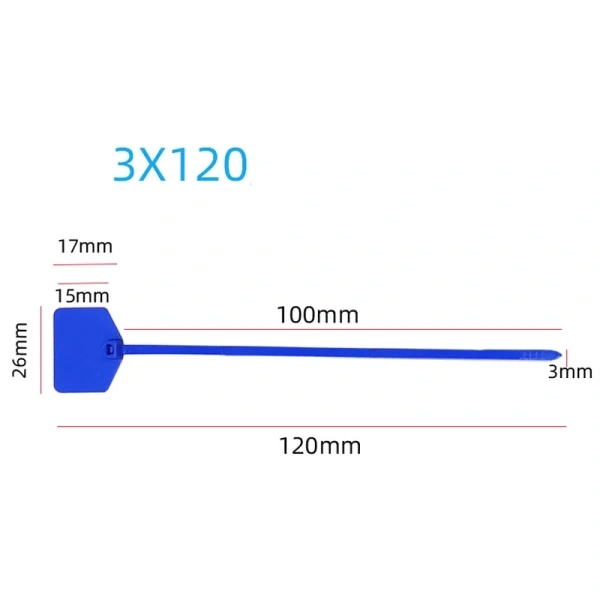 3*120mm Color Nylon Waterproof Label Ties Network Lock Cable Ties Identification Plate Plastic Seal Mark Signs for Wires