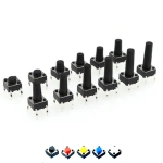 Black  4Pin 6*6*4.3/4.5/5/6/7/8/9/10/11/12/13/14/15/16/17/18/19/20mm Toy Mini Micro Push Button DIP Tactile Switch